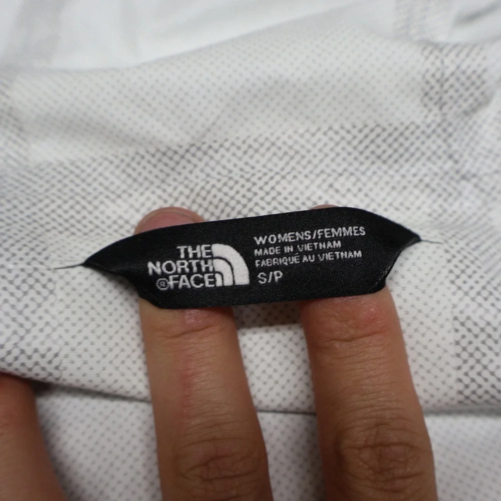 North Face Jacket Womens Small Grey Heathered Waterproof Wind Rain Light LOGO